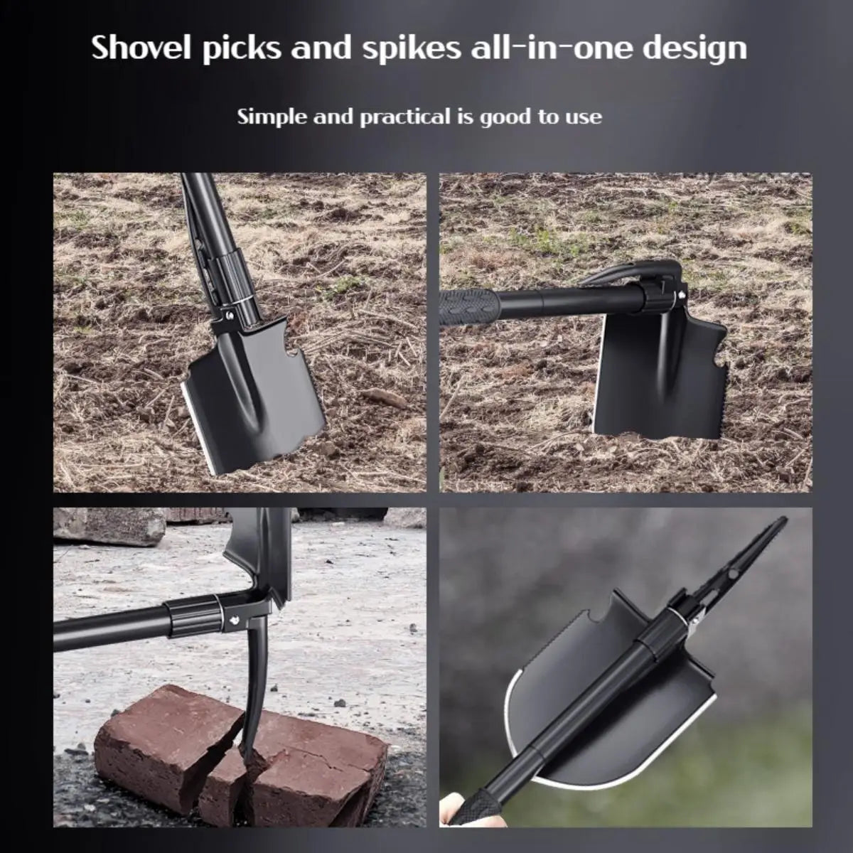 Portable Folding Camping Shovel – Multifunctional Outdoor Survival Tool