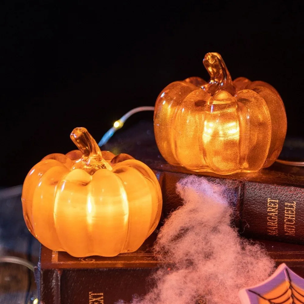 Halloween Pumpkin Decor Light Led Illuminated Battery Powered Dress Up Props Ornament Pumpkin Lights for Party Indoor or Outdoor
