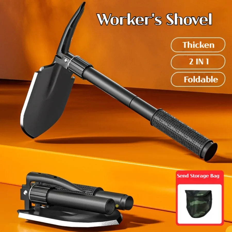 Portable Folding Camping Shovel – Multifunctional Outdoor Survival Tool