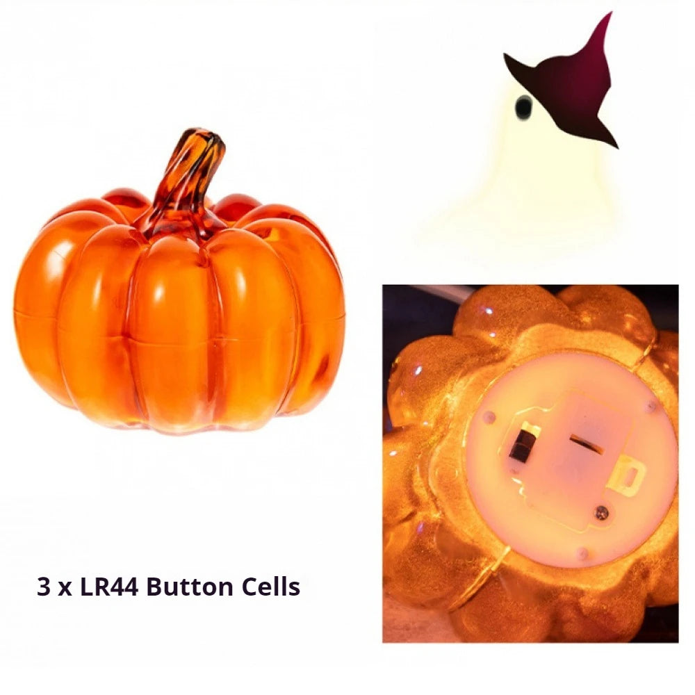 Halloween Pumpkin Decor Light Led Illuminated Battery Powered Dress Up Props Ornament Pumpkin Lights for Party Indoor or Outdoor