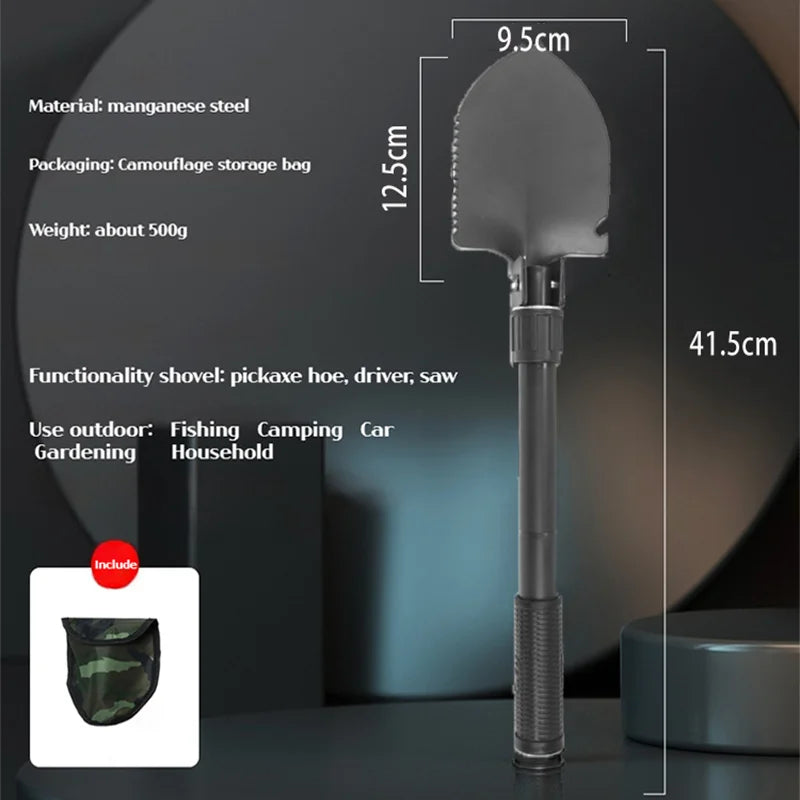 Portable Folding Camping Shovel – Multifunctional Outdoor Survival Tool