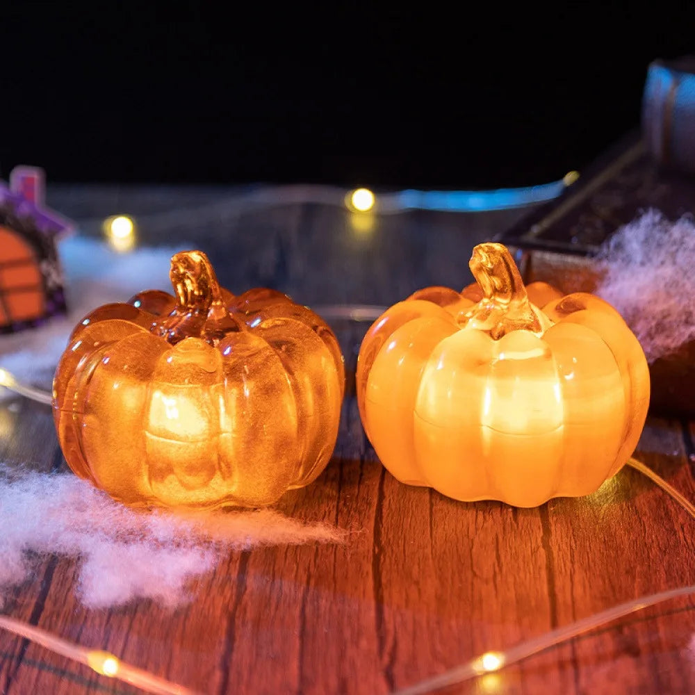Halloween Pumpkin Decor Light Led Illuminated Battery Powered Dress Up Props Ornament Pumpkin Lights for Party Indoor or Outdoor