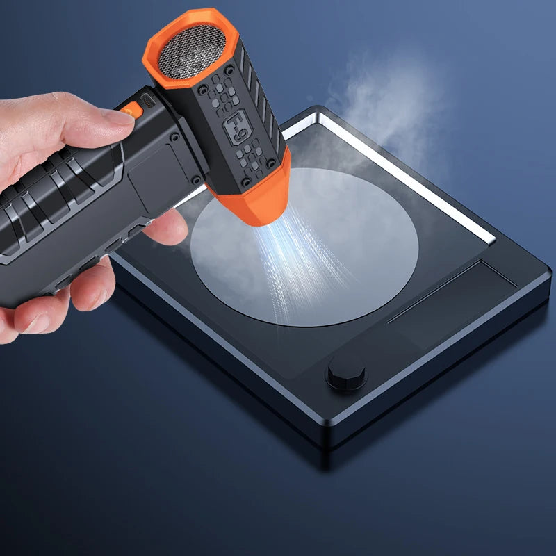 Mini Air Blower 160000 RPM Handheld Electric Fan 52m/s Wind Speed Brushless Motor Violent Fan with LED Display