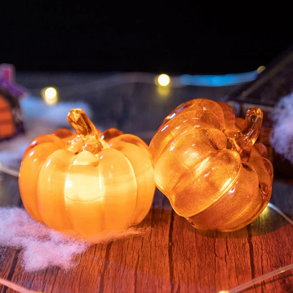 Halloween Pumpkin Decor Light Led Illuminated Battery Powered Dress Up Props Ornament Pumpkin Lights for Party Indoor or Outdoor