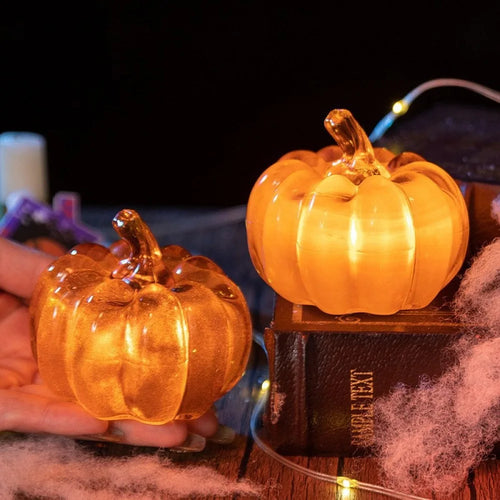 Halloween Pumpkin Decor Light Led Illuminated Battery Powered Dress Up Props Ornament Pumpkin Lights for Party Indoor or Outdoor